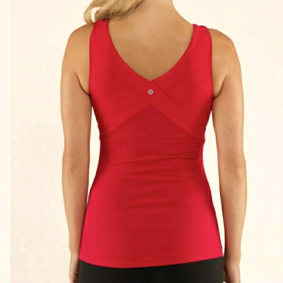 Lululemon Women's Currant Red Wrap Tank Top - Picture 3 of 10